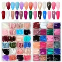 576-pcs-box-colorful-artifical-nails-acrylic-full-cover-nail-fake-nails-fancy-artifical-nails-french-nails-nails-for-girls-in-multicolours - 2.webp