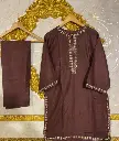2pcs-stitched-suits-2-pcs-elegant-womens-stitched-embroidered-linen-shirt-and-trouser - 3.webp