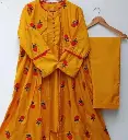 readymade-3pc-embroidered-gown-kataan-silk-dress-gown-style-for-girls - 3.webp