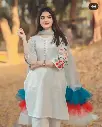 embroidered-sleeves-kurti-with-frill-dupatta-trouser-3-piece-suit-embroidered-dresses-for-women - 2.webp