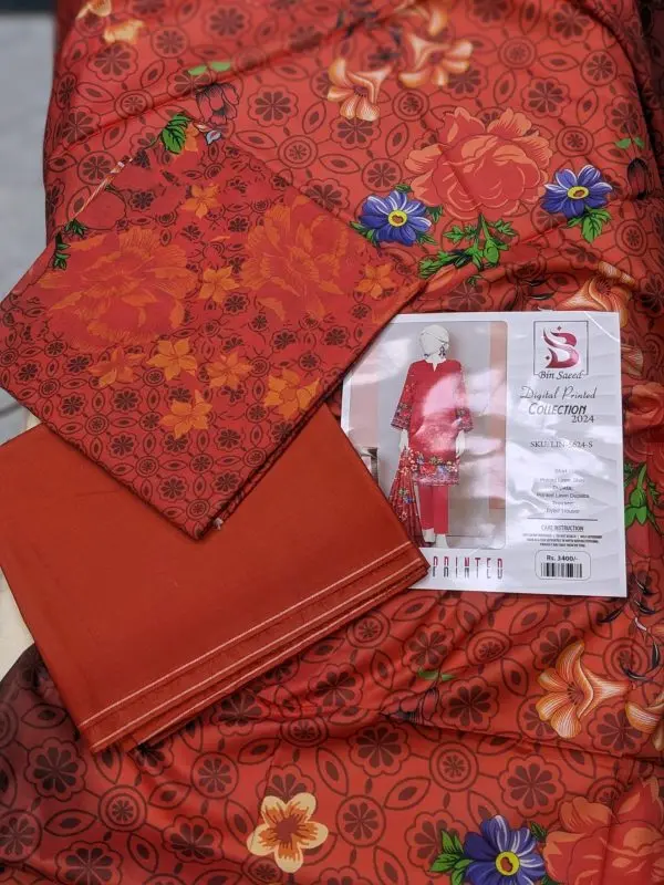 bin-saeed-digital-printed-collection-3pcs-lawn-unstitched-collection-casual-wear - 2.webp