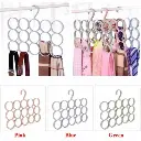 15-ring-hole-hanger-plastic-hanging-organizer-rack-scarf-holder-ties-shawls-ring-hanging-hanger-random-color - 4.webp