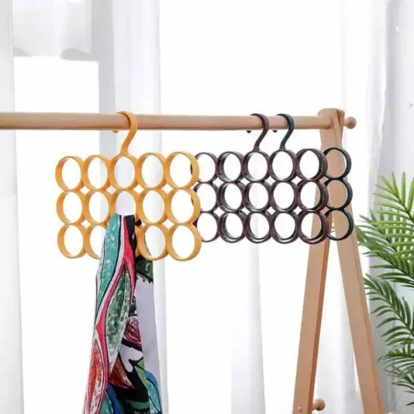 15-ring-hole-hanger-plastic-hanging-organizer-rack-scarf-holder-ties-shawls-ring-hanging-hanger-random-color - 5.webp
