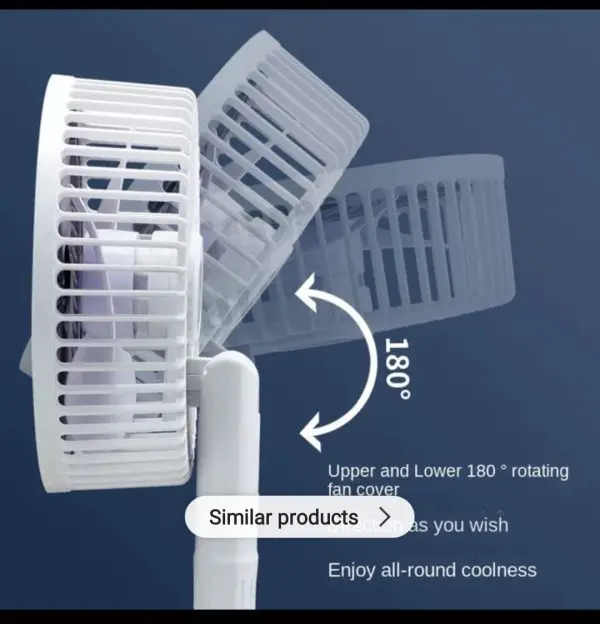 new-portable-3-gears-rechargeable-desktop-fan-low-noise-air-cooling-handheld-clipped-circulator-table-fan-clip-fan-usb-rechargeable-desk-fan-with-sturdy-clamp-nw00030 - 2.webp