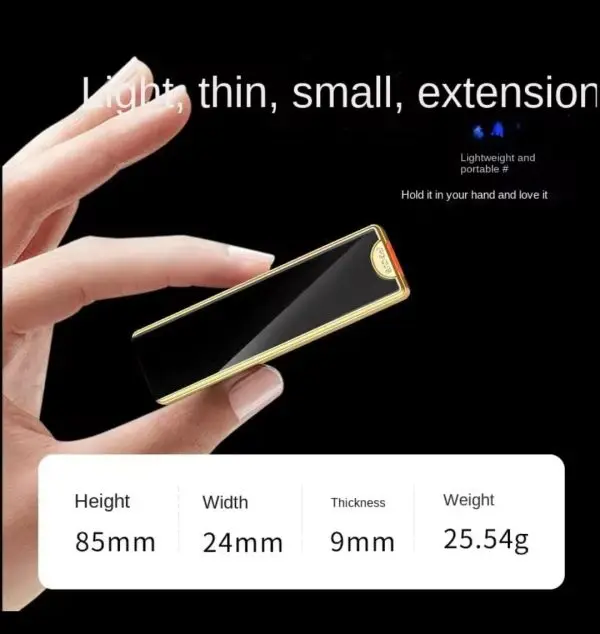 focus-rechargeable-lighter-usb-pocket-sized-type-c-rechargeable-lighter-sliding-electronic-lighter-slim-fashionable-with-type-c-charging-cable - 3.webp