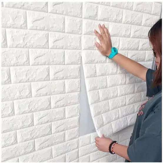 1piece-3d-wall-stickers-faux-brick-white-brick-bedroom-home-decor-waterproof-self-adhesive-living-room-wallpaper - 2.webp