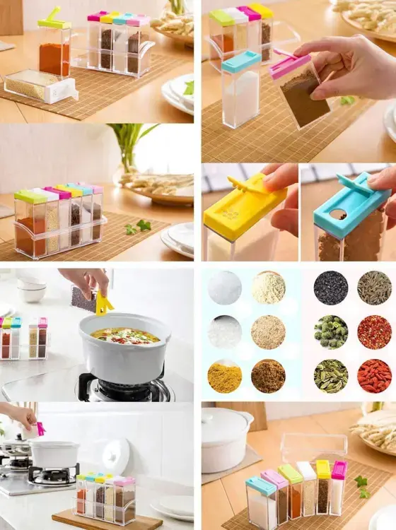 spice-jars-dispenser-masala-rack-easy-flow-storage-crystal-seasoning-box-multicolour-set-of-6 - 3.webp
