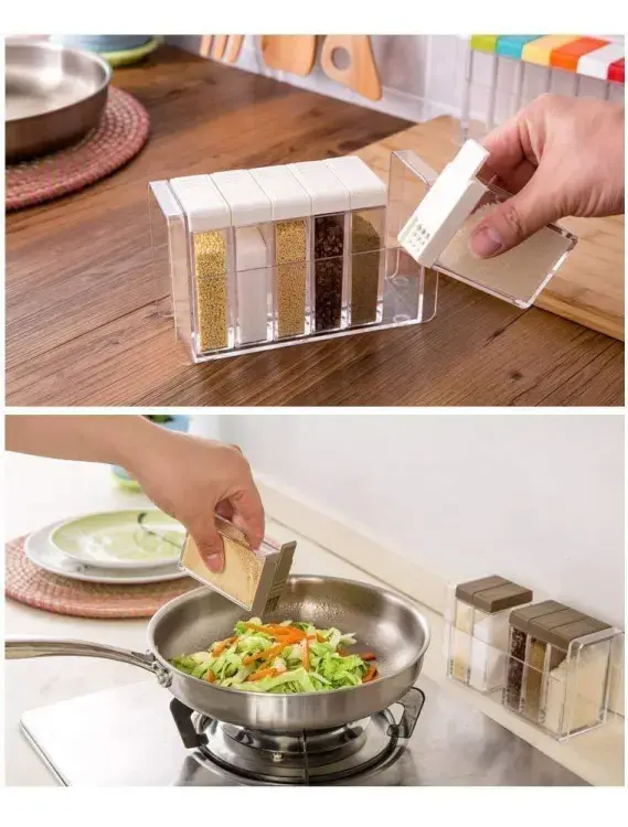 spice-jars-dispenser-masala-rack-easy-flow-storage-crystal-seasoning-box-multicolour-set-of-6 - 4.webp