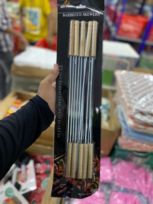 barbecue-skewers-set-stainless-steel-wood-handle-kabab-stick-bbq-kabob-sticks-pack-of-10 - 2.webp