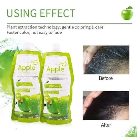 apple-ammonia-free-black-hair-cream-organic-black-hair-dye-natural-black-hair-color-cream-250ml - 3.webp