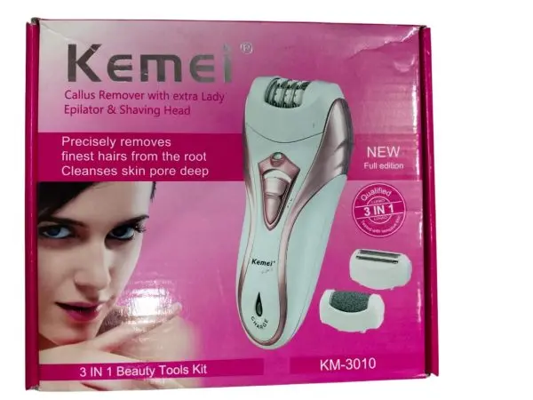 kemei-3-in-1-rechargeable-hair-remover-kemei-callus-remover-with-extra-lady-epilator-and-shaving-head-3-in-1 - 6.webp