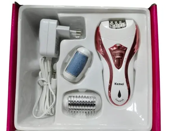 kemei-3-in-1-rechargeable-hair-remover-kemei-callus-remover-with-extra-lady-epilator-and-shaving-head-3-in-1 - 5.webp