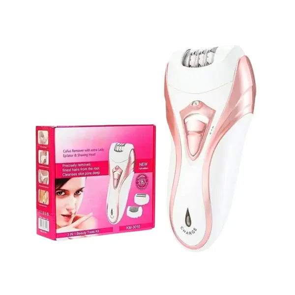 kemei-3-in-1-rechargeable-hair-remover-kemei-callus-remover-with-extra-lady-epilator-and-shaving-head-3-in-1 - 3.webp