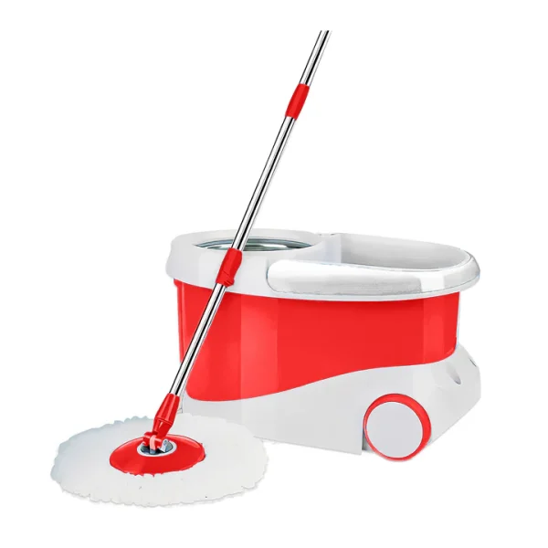 Heavy Duty Primo Wheeler Spin Mop, Magic 360-degree With Microfiber Mop Head