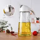 Glass Oil Bottle & Dispenser Jug Dual-purpose Oil Dispenser For Pouring And Spraying, High-pressure Sprayer For Even Oil Distribution 450ml (random Color)