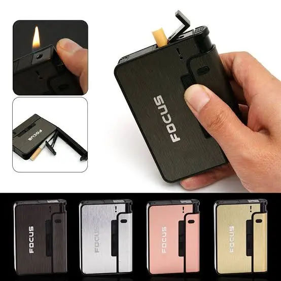 Focus Box Lighter Holder Case – Portable Smoking Accessory (random Color)