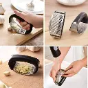 Garlic Press Rocker – Stainless Steel Garlic Press, Versatile Garlic Crusher, Easy To Use And Store Garlic Mincer – Effortless Cleanup And Dish Safe Garlic Grater(random Color)