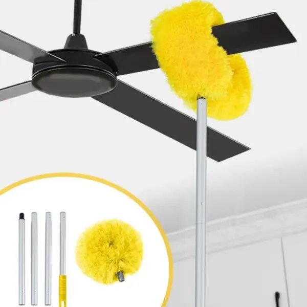 Fan Duster Ceiling Multi Purpose Duster Foldable Rod For Easy Ceiling Fan Cleaning