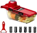 10 In 1 Mandoline Slicer Vegetable Cutter With Stainless Steel Blade Manual Potato Peeler Carrot Cheese Grater Dicer Kitchen Tool