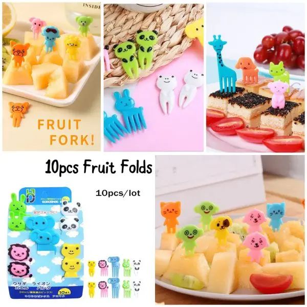 Set Of 10pcs Kids Fruit Folks (mix/random Designs)