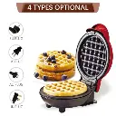 Mini Waffle Maker Breakfast Machine Non Stick Easy Clean (random Color )