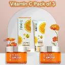 Pack Of 3 Dr Rashel Vitamin C – Day & Night Cream + Facial Cleanser With Hyaluronic Acid