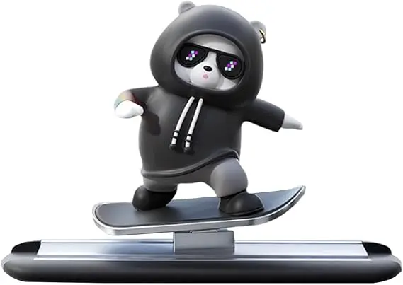 Funny Skateboard Bear Car Dashboard Decoration | Best Quality Decoration Piece For Car 