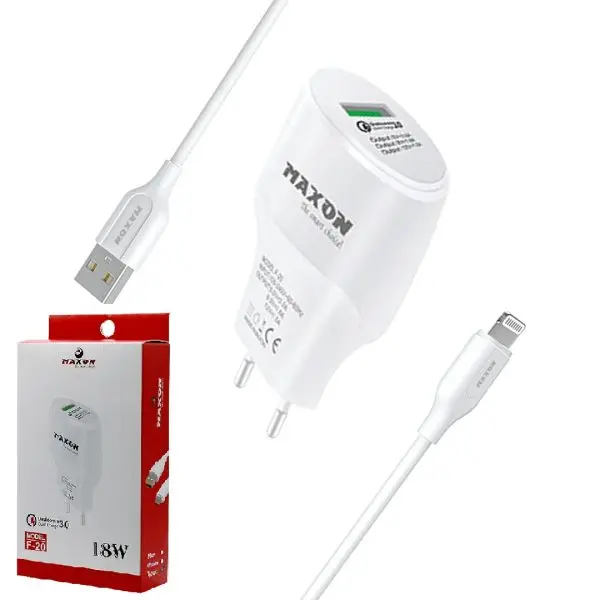Maxon F-20 Iphone/ios Mobile Charger 3.0 Quick Charge- 1 Usb Port-18w Fast Charger