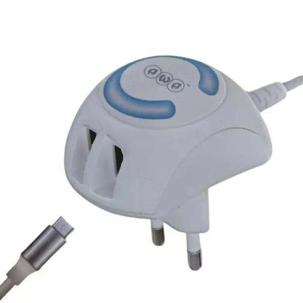 Awa 2 Usb Ports Fast Charger Rapid 2 Charge Safety Charging For All Android