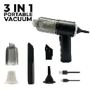 (nw00079) 3 In 1 Car Vacuum Cleaner Blower And Baloon Pump – Powerful Rechargeable Multi-functional And Wireless – Mini Vacuum Cleaner For Carpet, Car, Home, Office, Pet Hair, Sofa – Keyboard Cleaner