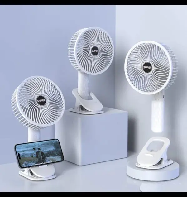 (nw00030)new Portable 3 Gears Rechargeable Desktop Fan Low Noise Air Cooling Handheld Clipped Circulator Table Fan Clip Fan Usb Rechargeable Desk Fan With Sturdy Clamp