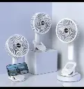 (nw00030)new Portable 3 Gears Rechargeable Desktop Fan Low Noise Air Cooling Handheld Clipped Circulator Table Fan Clip Fan Usb Rechargeable Desk Fan With Sturdy Clamp