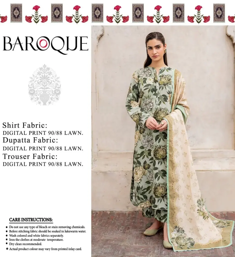 BAROUQE 3pc Summer Casual Collection  Code:PE004
