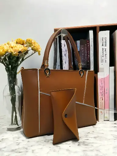 MUAAZ COLLECTION-LEATHER BROWN
