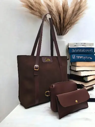RABBIT TOTE-BROWN
