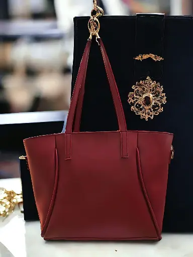 ZEN TOTE FULL BIG SIZE-MAROON