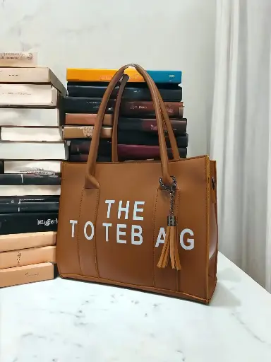 MARC JACOBS TOTE-LEATHER BROWN