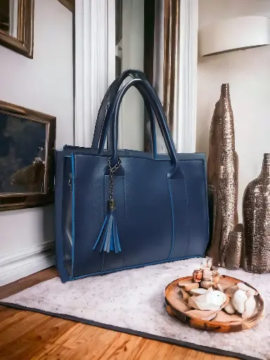 LEUX LEATHER-BLUE