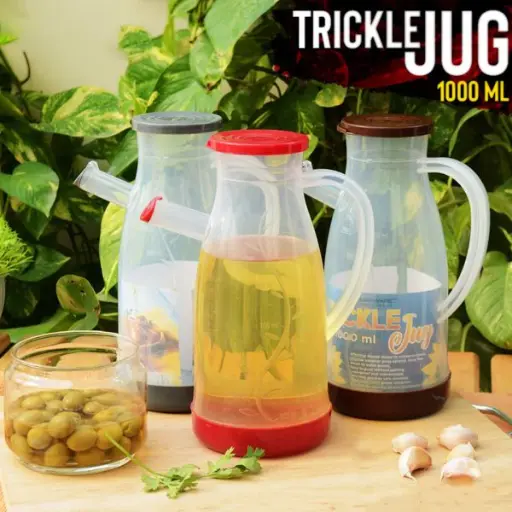 Trickle Jug For Oil 1000 Ml ( 1 Litre ) Oil Dispencer / Juice Jug (random Color)