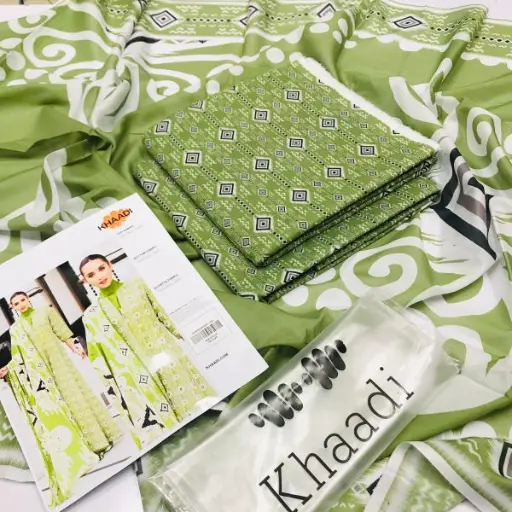 Khaadi Brand ✨ 3 Piece Digital Printed Lawn Unstitched Suit New Collection 2025 For Womens