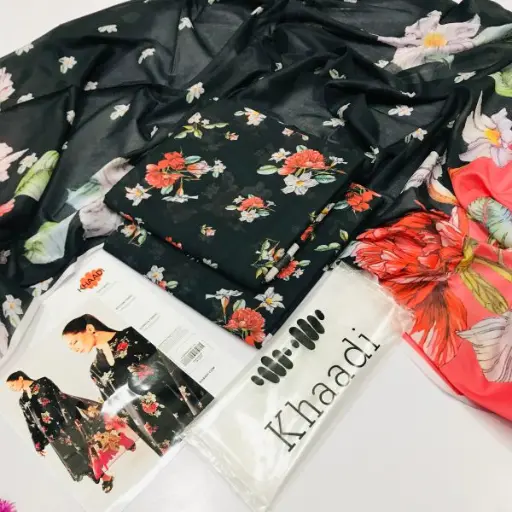 Khaadi Brand ✨ 3 Piece Digital Printed Lawn Unstitched Suit New Collection 2025 For Womens