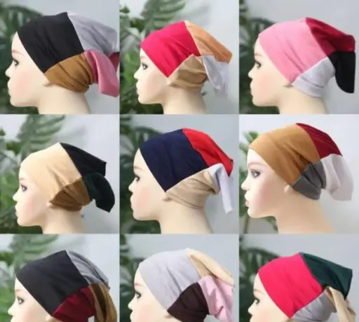 Multicolor Women’s Jersey 4 In 1 Under Scarf Tube Cap (random Color)