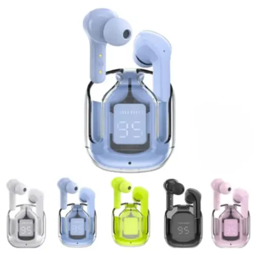 Earbuds Air 31 Airpods Wireless Earbuds With Crystal Trasparent Case With Type-c Charging | Earbuds Bluetooth 5.3 (without Pouch)