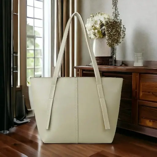 APPLE TOTE-ASH WHITE