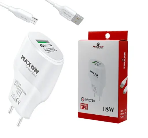 Maxon F-20 Charger 3.0 Quick Charge- 1 Usb Port- 18w Fast Charger