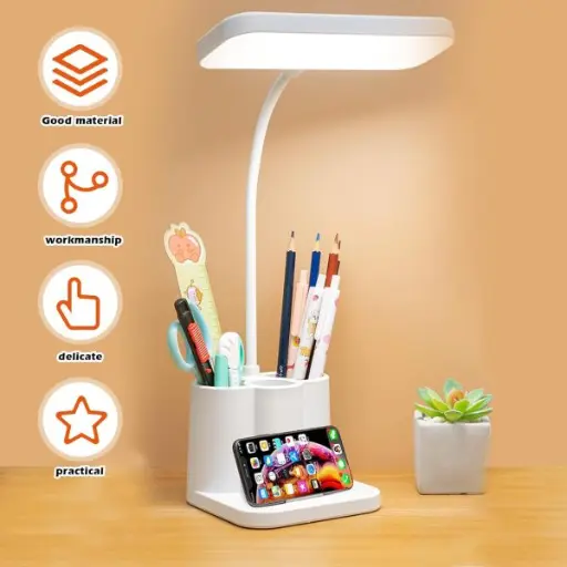 Led Learning Dormitory Bedroom Bedside Reading Night Light Table Lamp (qp-2209-b)
