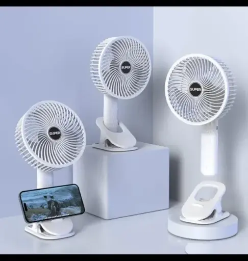 (nw00030)new Portable 3 Gears Rechargeable Desktop Fan Low Noise Air Cooling Handheld Clipped Circulator Table Fan Clip Fan Usb Rechargeable Desk Fan With Sturdy Clamp