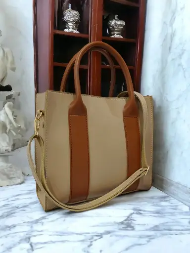 ITALIAN TOTE-LIGHT BROWN